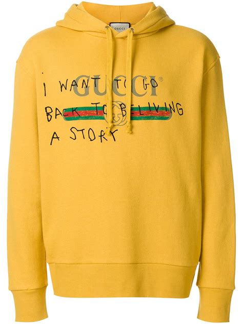 yellow gucci hoodie replica|authentic gucci hoodie.